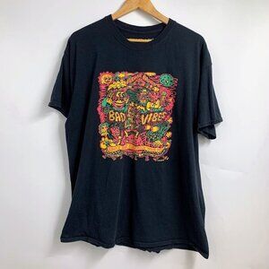 Killer Acid Men's Bad Vibes Acid Trip Crew Neck Short‎ Sleeve T Shirt Size XL
